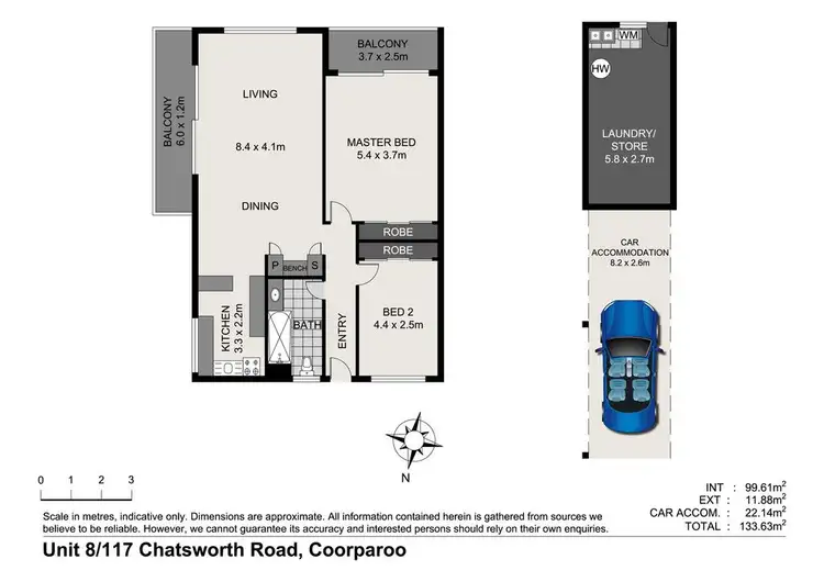 Floorplan of Homely unit listing, 8/117 Chatsworth Road, Coorparoo QLD 4151
