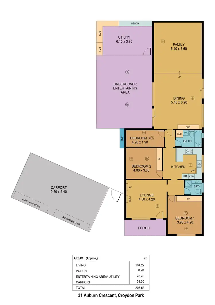 Floorplan of Homely house listing, 31 Auburn Crescent, Croydon Park SA 5008