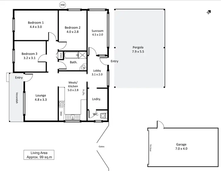 Floorplan of Homely house listing, 4 Hakea Street, Renmark SA 5341
