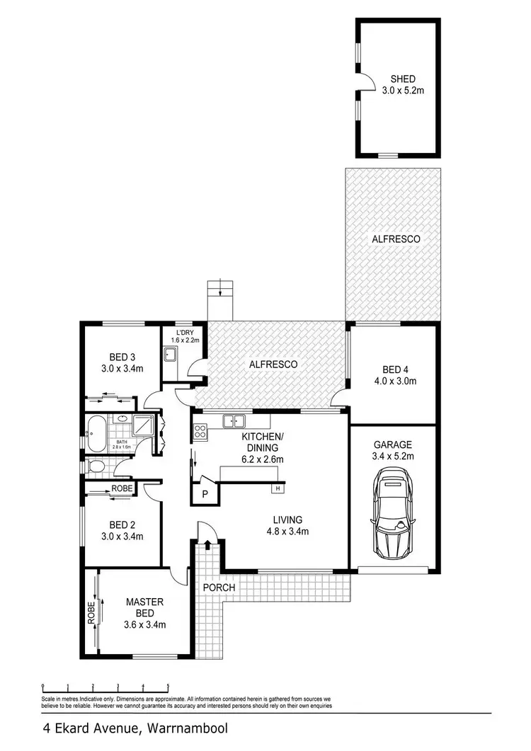 Floorplan of Homely house listing, 4 Ekard Avenue, Warrnambool VIC 3280