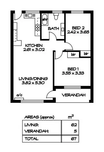 Floorplan of Homely unit listing, 13/33 Angus Avenue, Edwardstown SA 5039