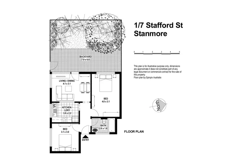 Floorplan of Homely apartment listing, 1/7 Stafford Street, Stanmore NSW 2048