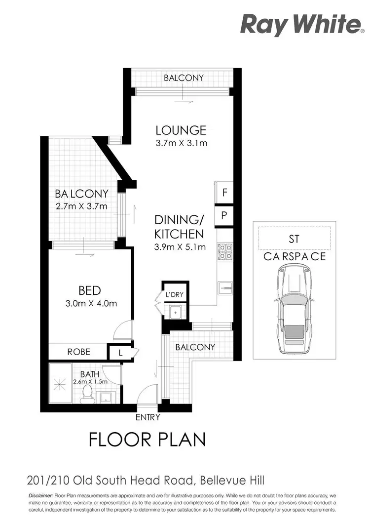 Floorplan of Homely apartment listing, 201/210 Old South Head Road, Bellevue Hill NSW 2023