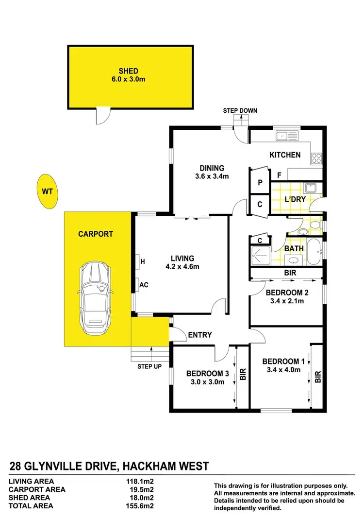 Floorplan of Homely house listing, 28 Glynville Drive, Hackham West SA 5163