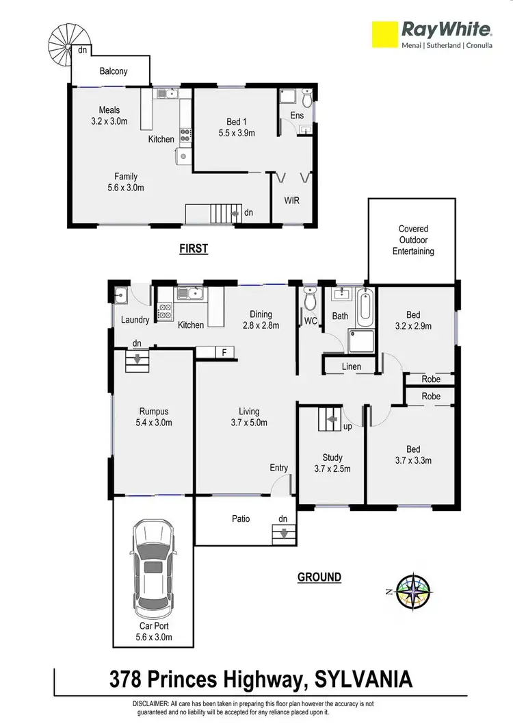 Floorplan of Homely house listing, 378 Princes Highway, Sylvania NSW 2224