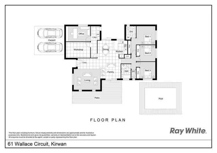 Floorplan of Homely house listing, 61 Wallace Circuit, Kirwan QLD 4817