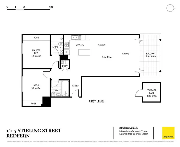 Floorplan of Homely apartment listing, 1/1-7 Stirling Street, Redfern NSW 2016