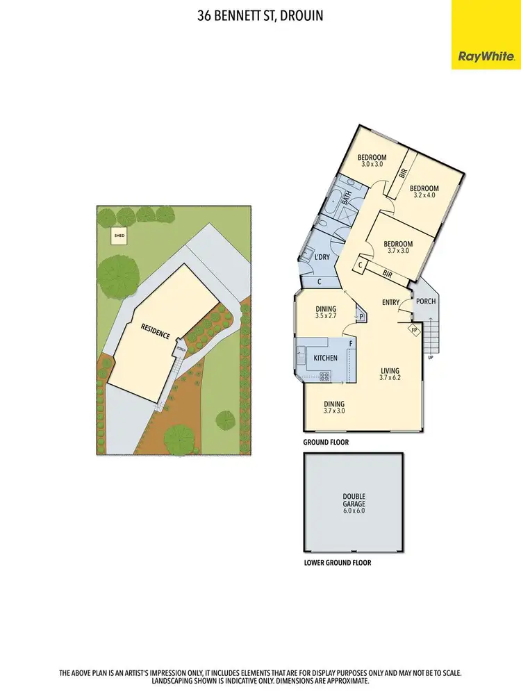 Floorplan of Homely house listing, 36 Bennett Street, Drouin VIC 3818