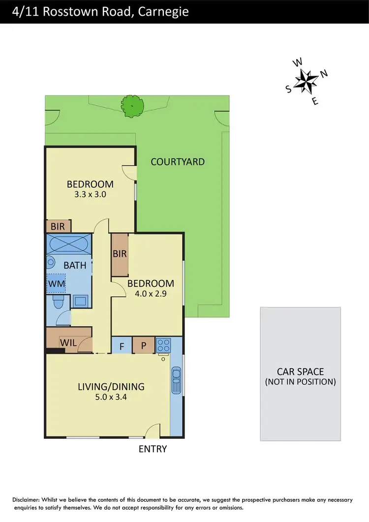 Floorplan of Homely apartment listing, 4/11 Rosstown Road, Carnegie VIC 3163