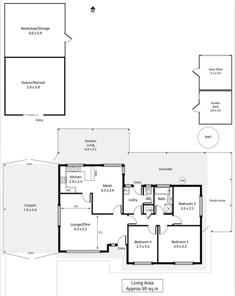 Floorplan of Homely house listing, 21 Barker Street, Loxton SA 5333