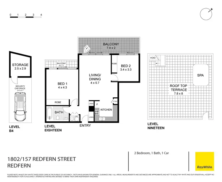 Floorplan of Homely apartment listing, 1802/157 Redfern Street, Redfern NSW 2016