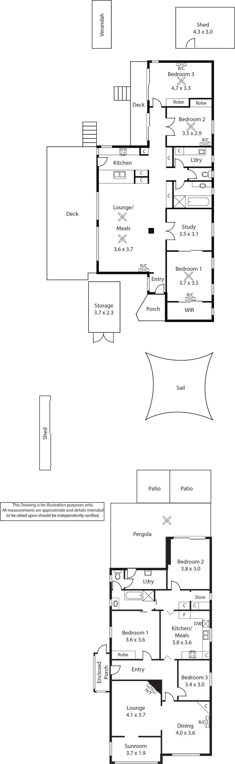 Floorplan of Homely house listing, 80 & 80A East Terrace, Henley Beach SA 5022