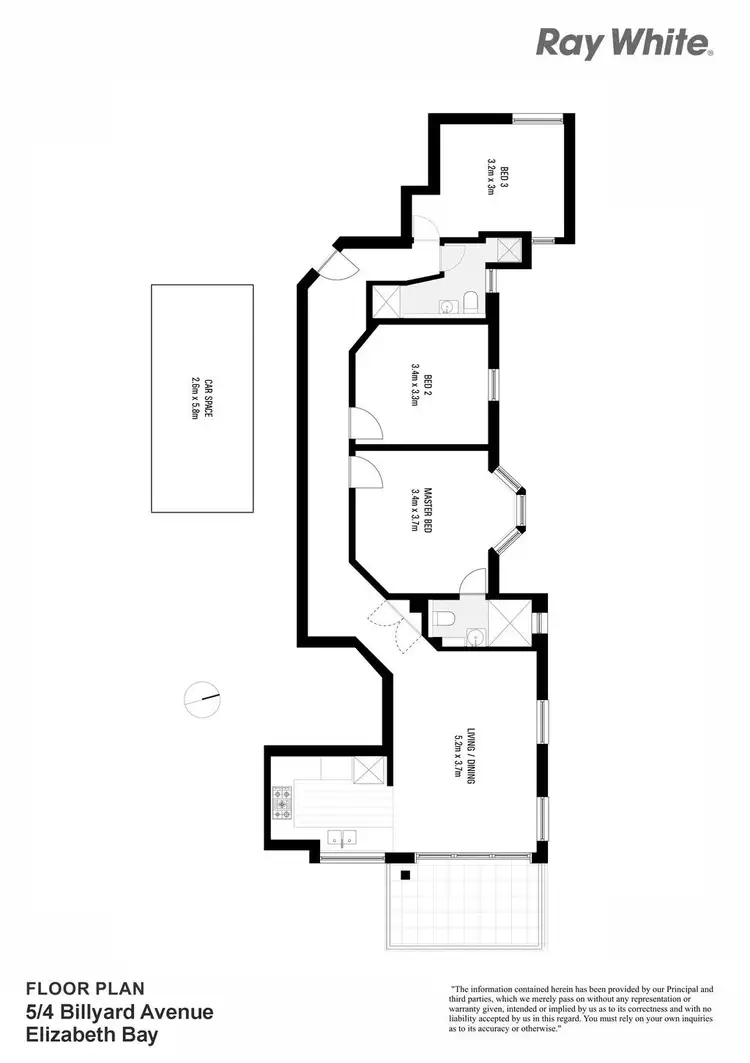 Floorplan of Homely apartment listing, 5/4 Billyard Avenue, Elizabeth Bay NSW 2011