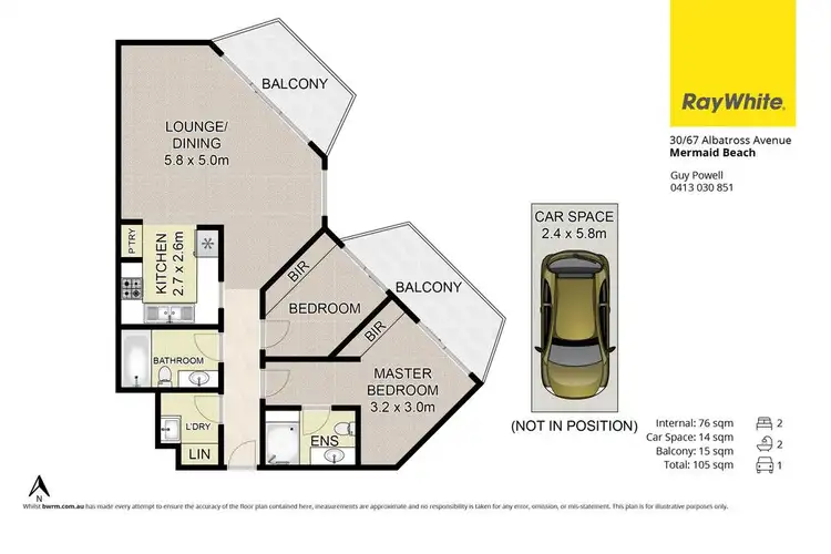 Floorplan of Homely unit listing, 30/67-71 Albatross Avenue, Mermaid Beach QLD 4218