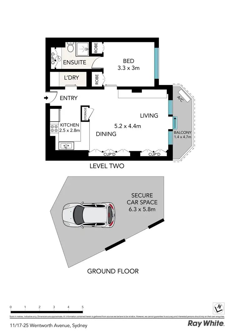 Floorplan of Homely apartment listing, 11/17-25 Wentworth Avenue, Sydney NSW 2000