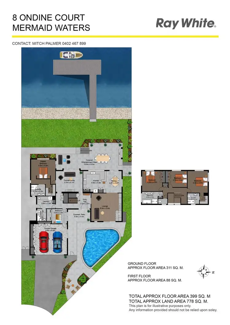 Floorplan of Homely house listing, 8 Ondine Court, Mermaid Waters QLD 4218