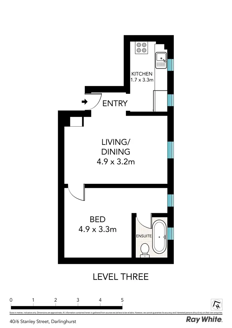 Floorplan of Homely apartment listing, 40/6 Stanley Street, Darlinghurst NSW 2010