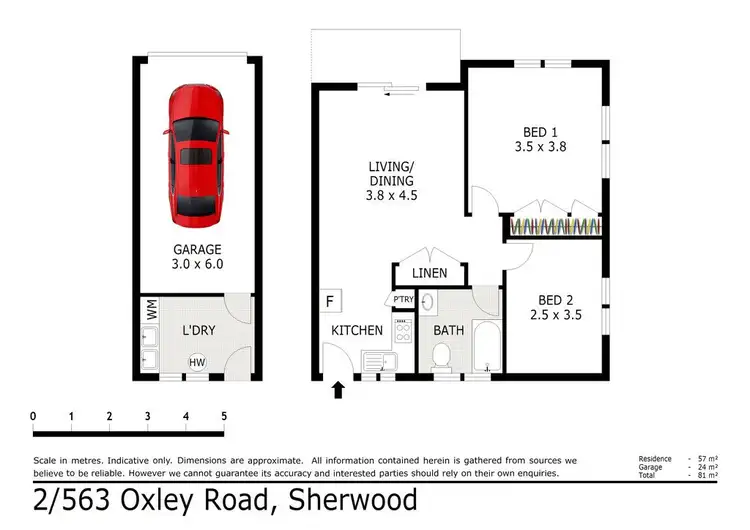 Floorplan of Homely unit listing, 2/1 Quarry Road, Sherwood QLD 4075