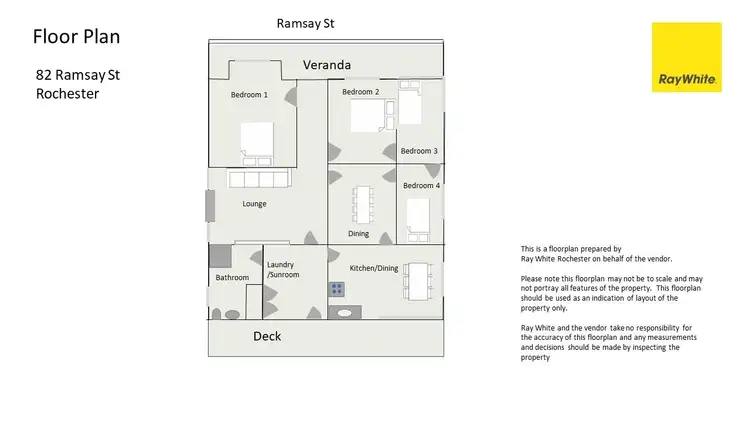 Floorplan of Homely house listing, 82 Ramsay Street, Rochester VIC 3561