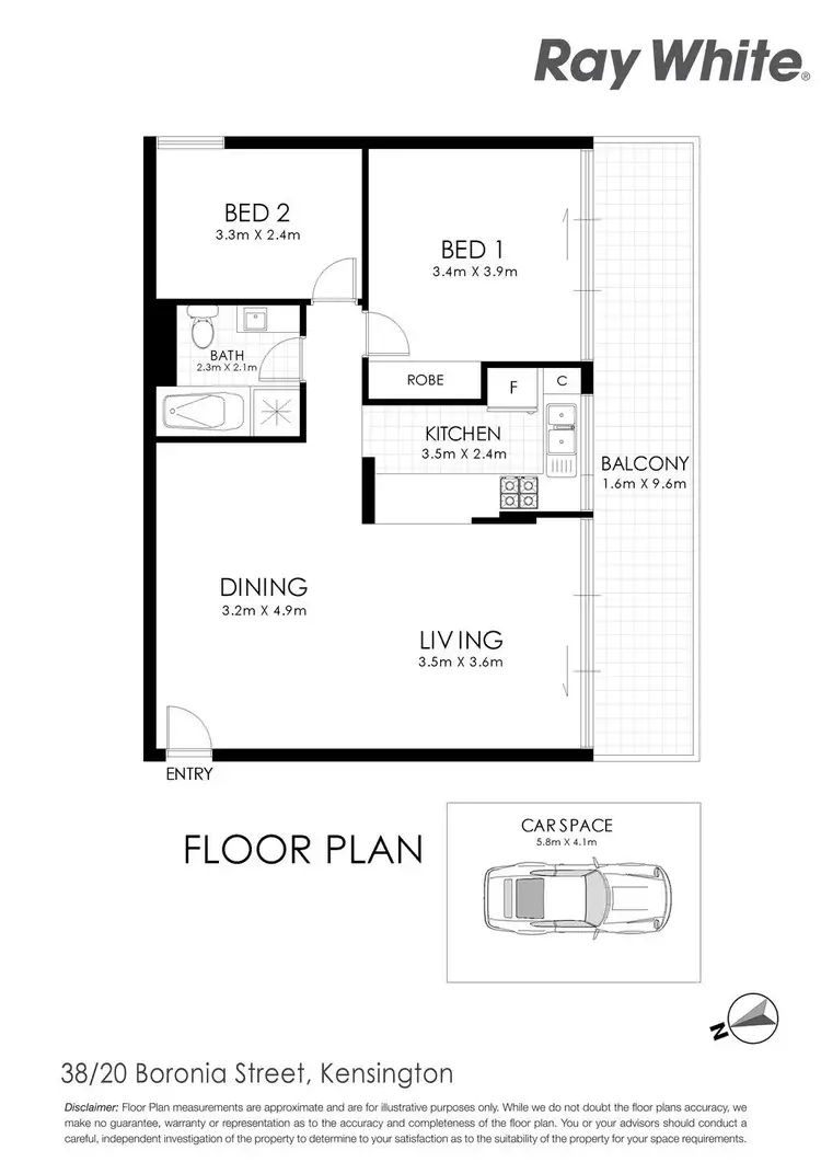 Floorplan of Homely apartment listing, 38/20 Boronia Street, Kensington NSW 2033