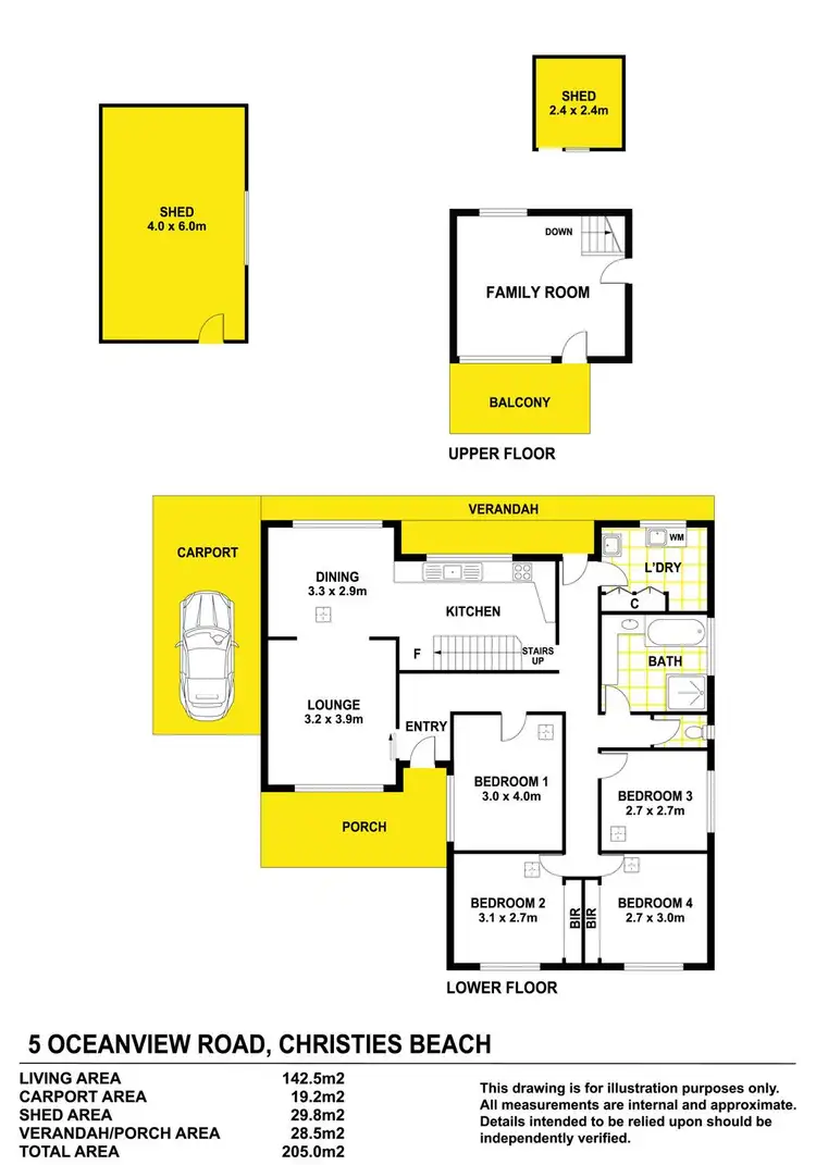 Floorplan of Homely house listing, 5 Oceanview Road, Christies Beach SA 5165