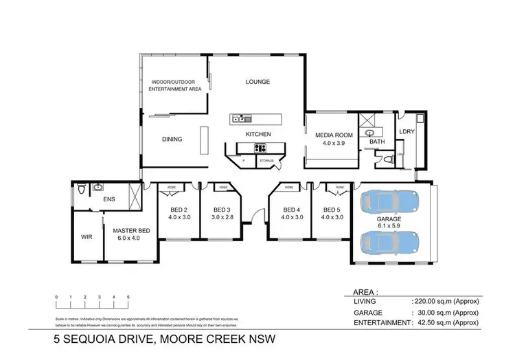 Floorplan of Homely house listing, 5 Sequoia Drive, Tamworth NSW 2340