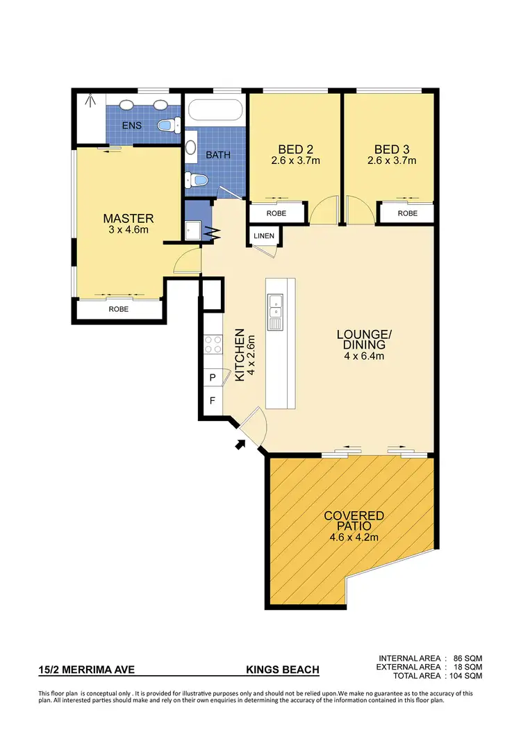 Floorplan of Homely unit listing, Unit 15/2 Merrima Avenue, Kings Beach QLD 4551