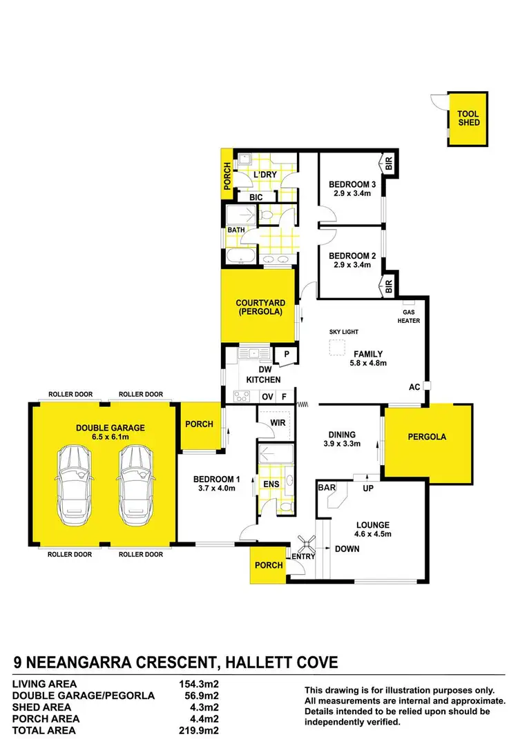 Floorplan of Homely house listing, 9 Neeangarra Crescent, Hallett Cove SA 5158