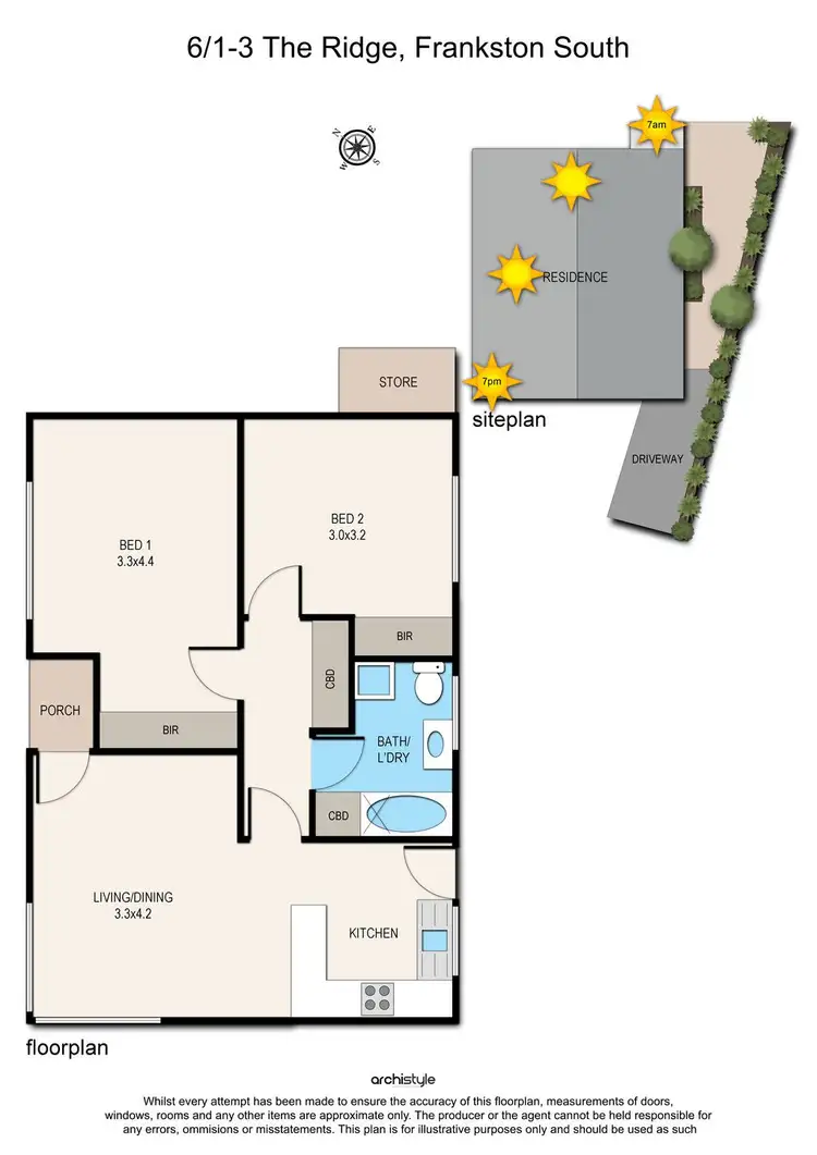 Floorplan of Homely unit listing, 6/1-3 The Ridge, Frankston South VIC 3199