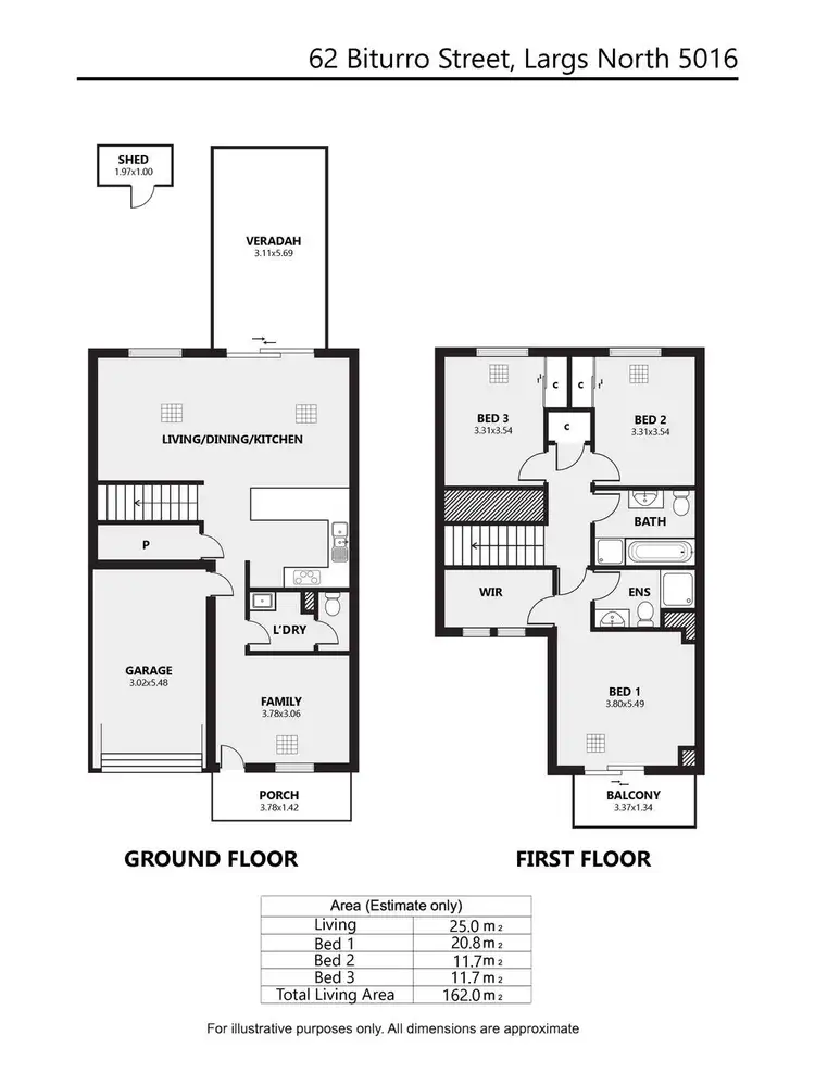 Floorplan of Homely house listing, 62 Biturro Street, Largs North SA 5016