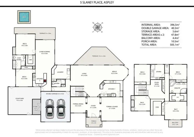 Floorplan of Homely house listing, 5 Slaney Place, Aspley QLD 4034