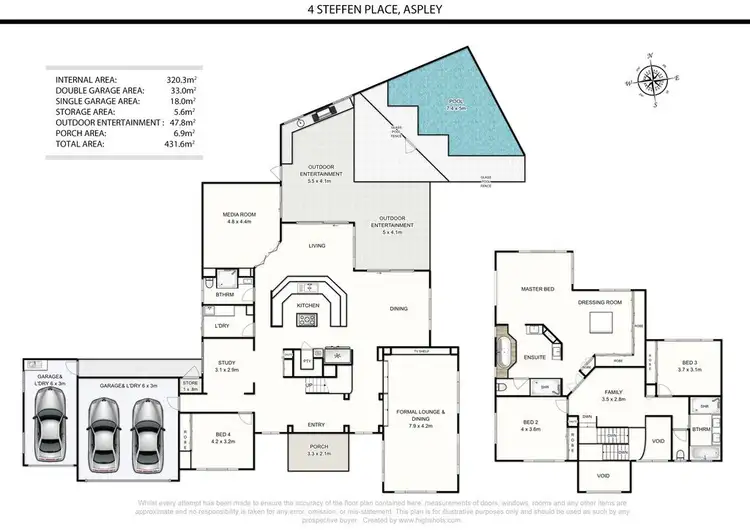 Floorplan of Homely house listing, 4 Steffen Place, Aspley QLD 4034