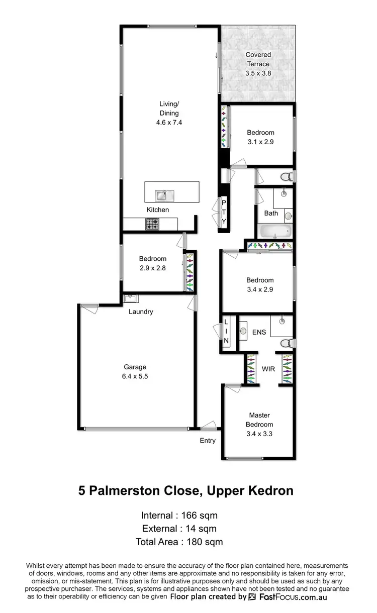 Floorplan of Homely house listing, 5 Palmerston Close, Upper Kedron QLD 4055