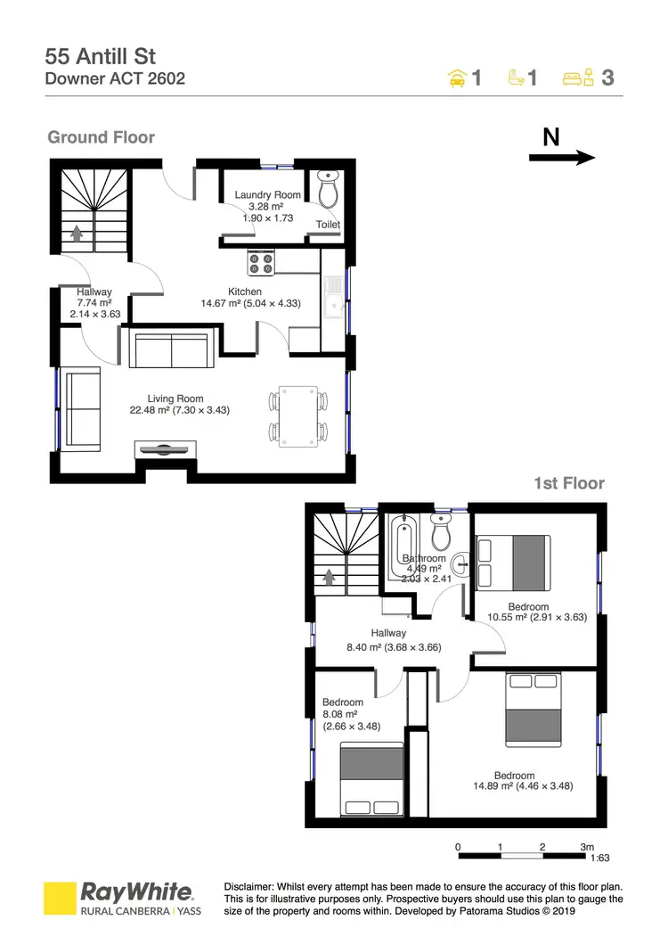 Floorplan of Homely house listing, 55 Antill Street, Downer ACT 2602