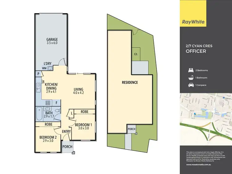 Floorplan of Homely unit listing, 2/7 Cyan Crescent, Officer VIC 3809