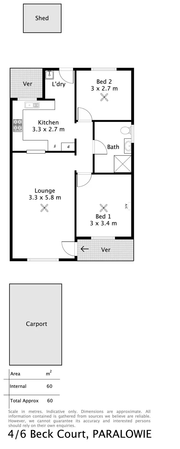 Floorplan of Homely house listing, 4/6 Beck Court, Paralowie SA 5108