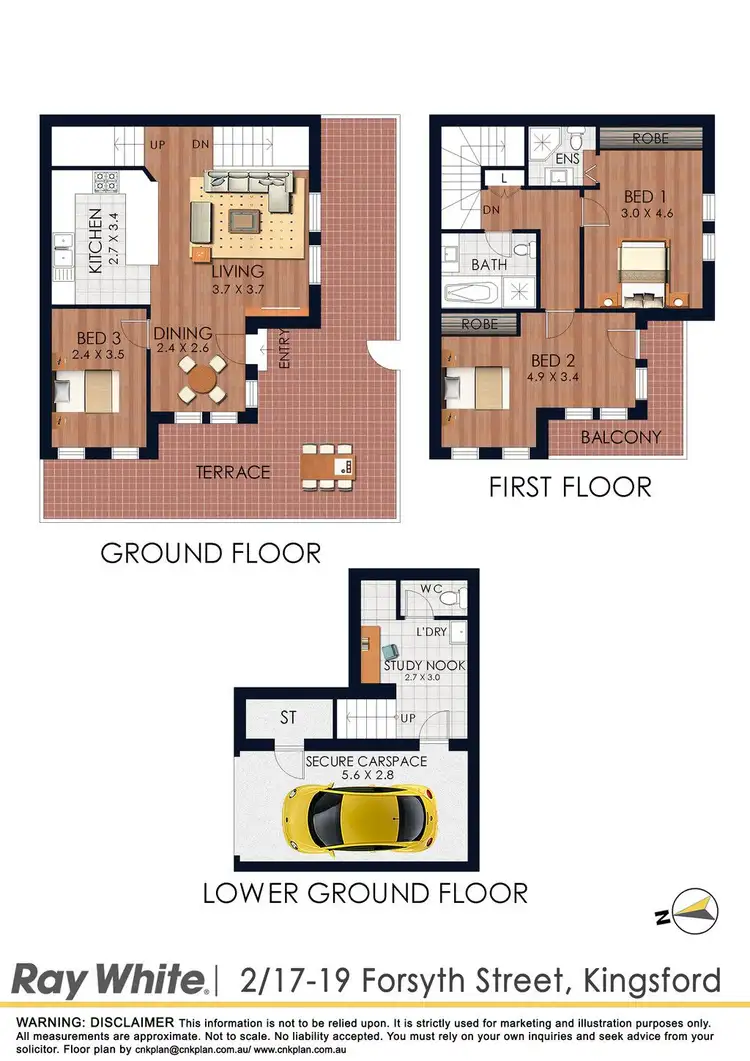 Floorplan of Homely townhouse listing, 2/17-19 Forsyth Street, Kingsford NSW 2032