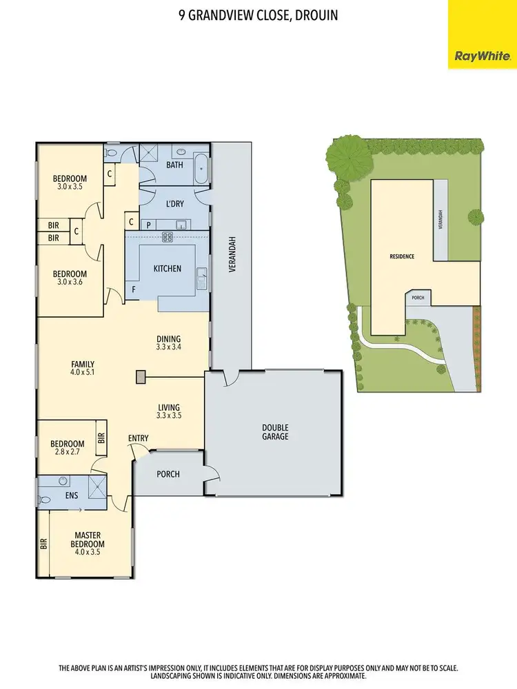 Floorplan of Homely house listing, 9 Grandview Close, Drouin VIC 3818