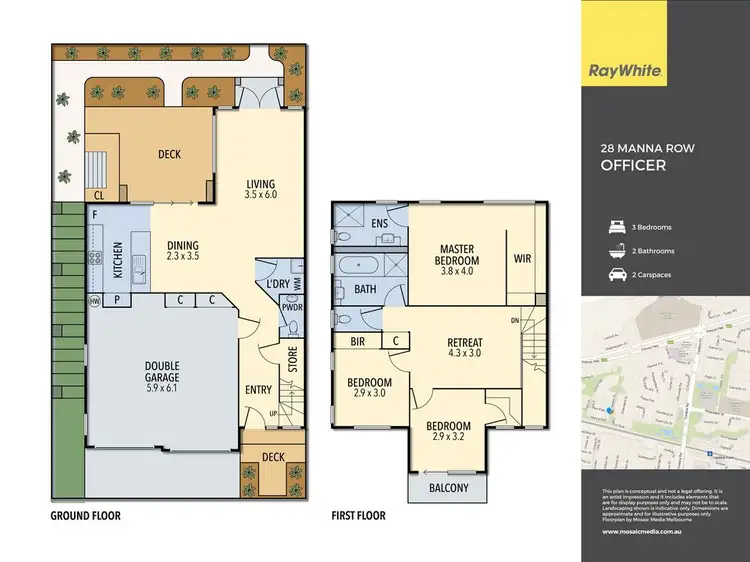 Floorplan of Homely house listing, 28 Manna Row, Officer VIC 3809