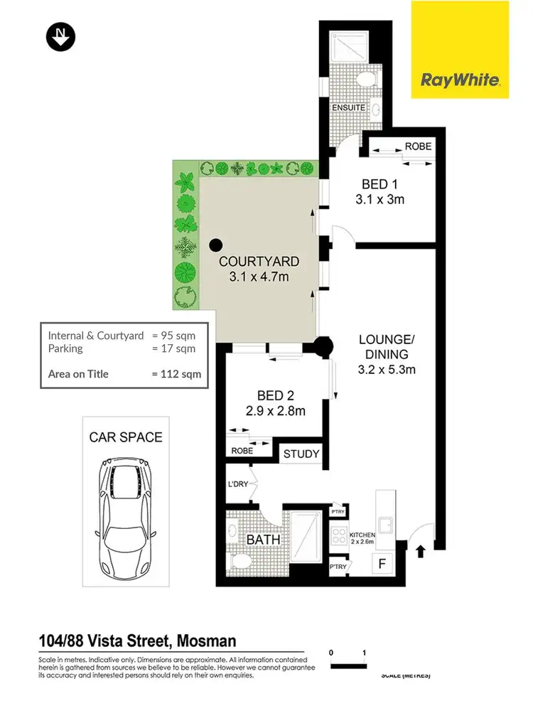 Floorplan of Homely apartment listing, 104/88 Vista Street, Mosman NSW 2088
