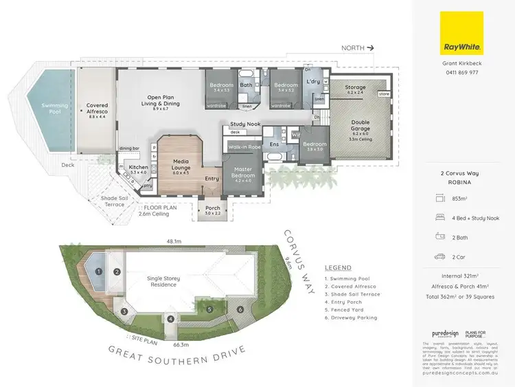 Floorplan of Homely house listing, 2 Corvus Way, Robina QLD 4226