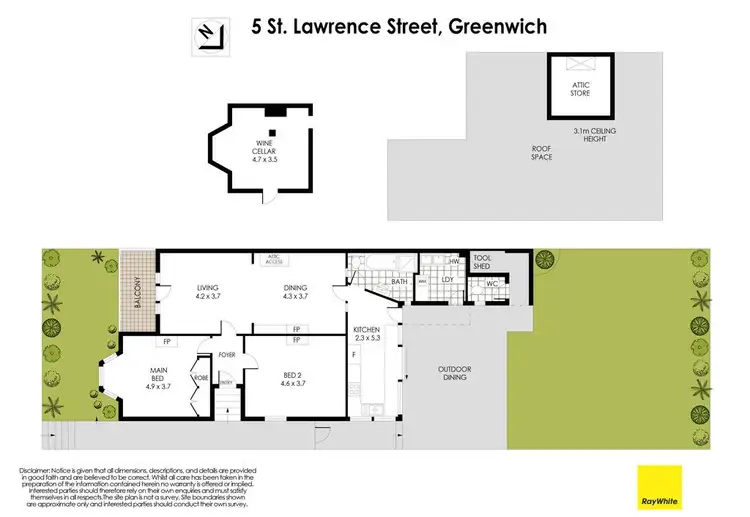 Floorplan of Homely house listing, 5 St Lawrence Street, Greenwich NSW 2065