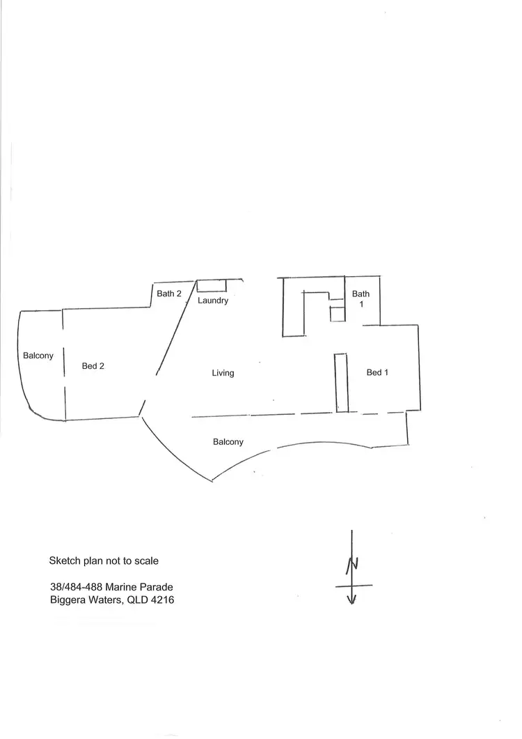 Floorplan of Homely unit listing, 38/484-488 Marine Parade, Biggera Waters QLD 4216