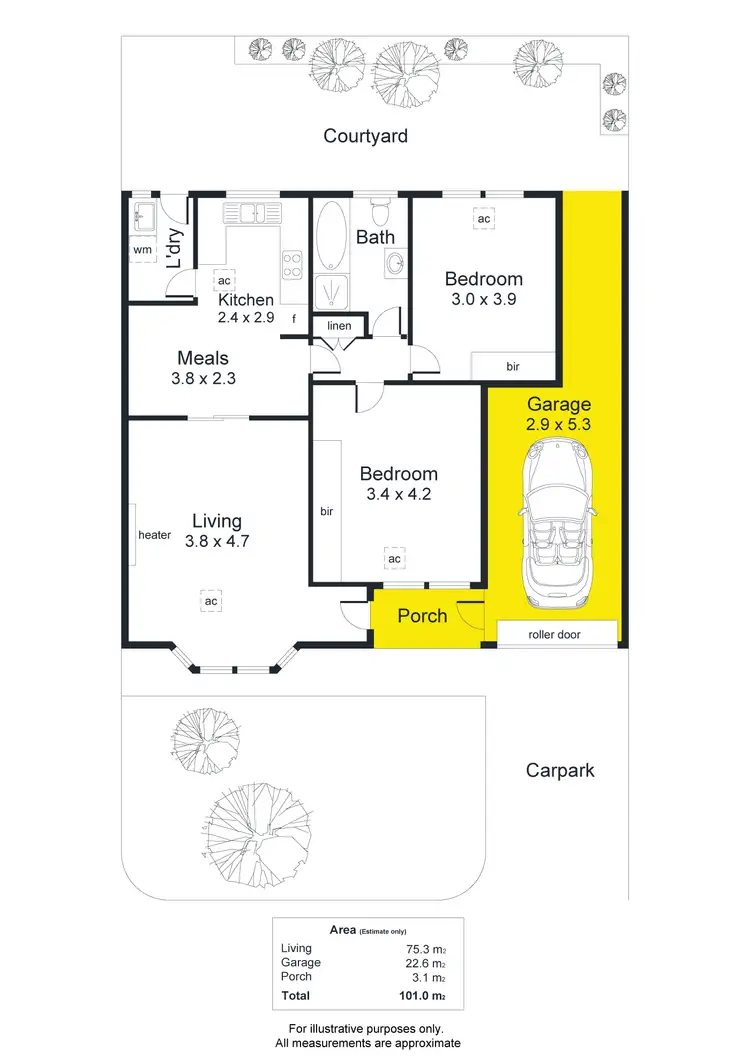 Floorplan of Homely unit listing, 9/2 Netherby Avenue, Netherby SA 5062