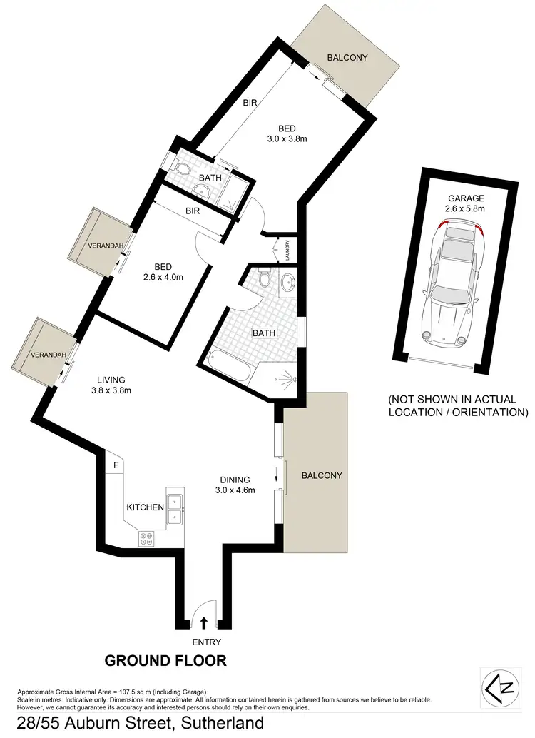 Floorplan of Homely unit listing, 28/55 Auburn Street, Sutherland NSW 2232