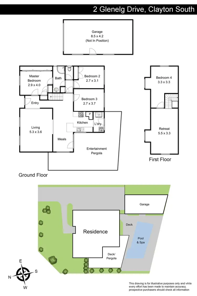 Floorplan of Homely house listing, 2 Glenelg Drive, Clayton South VIC 3169