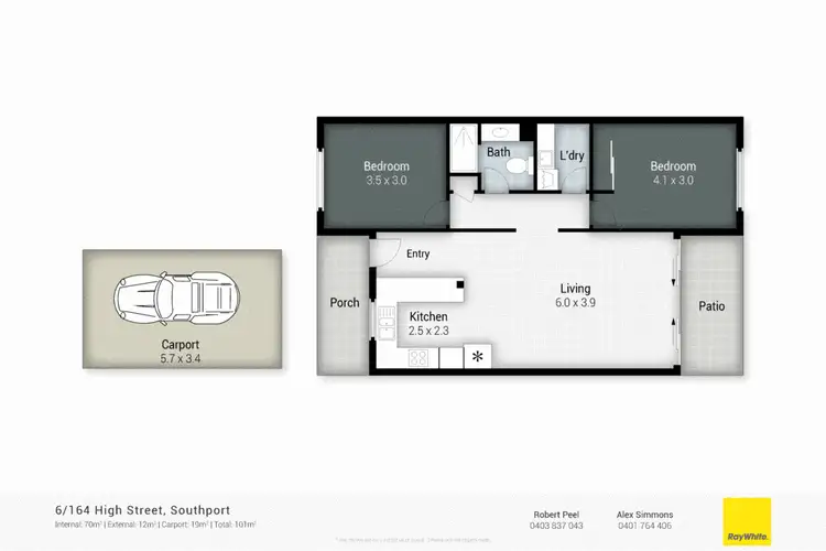 Floorplan of Homely unit listing, 6/164 High Street, Southport QLD 4215
