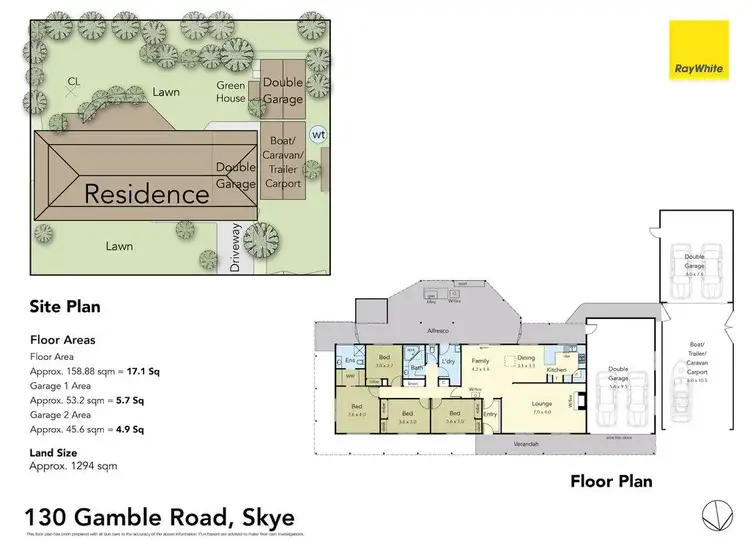 Floorplan of Homely house listing, 130 Gamble Road, Skye VIC 3977