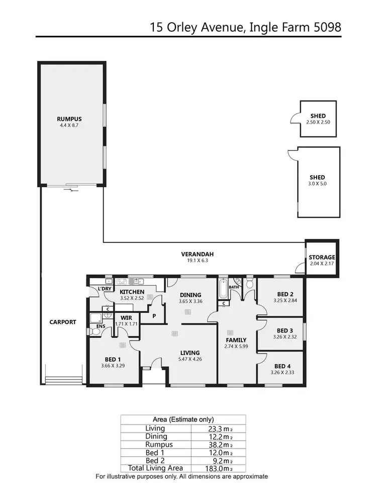 Floorplan of Homely house listing, 15 Orley Avenue, Ingle Farm SA 5098
