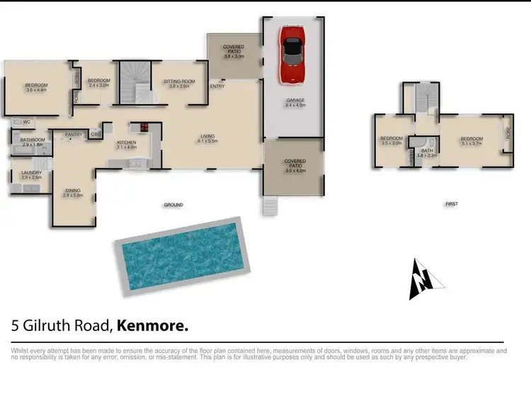 Floorplan of Homely house listing, 5 Gilruth Road, Kenmore QLD 4069